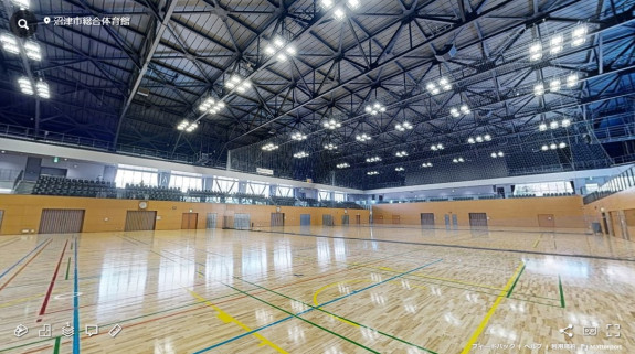 3Dバーチャルツアー撮影事例｜沼津市総合体育館（香陵アリーナ）1