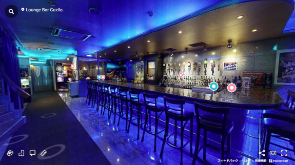 3Dバーチャルツアー撮影事例｜Lounge Bar Cuzila.1