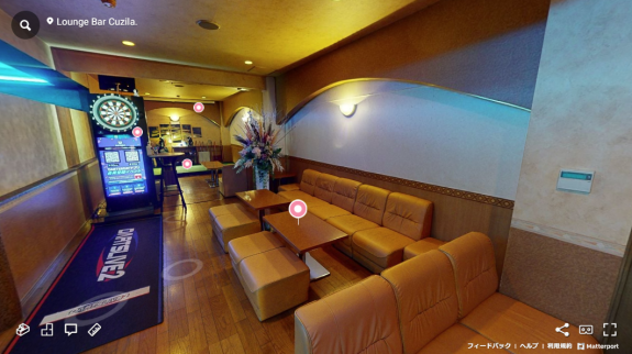 3Dバーチャルツアー撮影事例｜Lounge Bar Cuzila.3